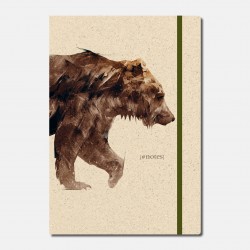 Notizbuch aus Graspapier Bär