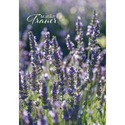 Doppelkarte Lavendel Trauer