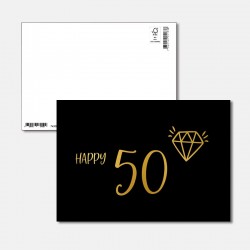 Postkarte Goldstück Happy 50