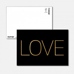 Postkarte Goldstück LOVE
