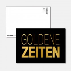 Postkarte Goldstück goldene...