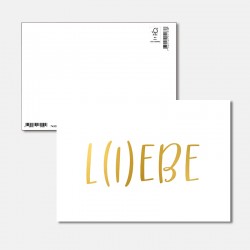 Postkarte Goldstük Liebe