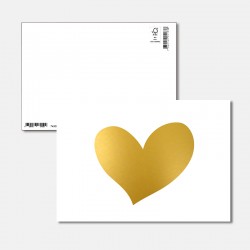 Postkarte Goldstück Love