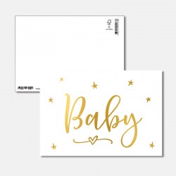 Postkarte Goldstück Baby
